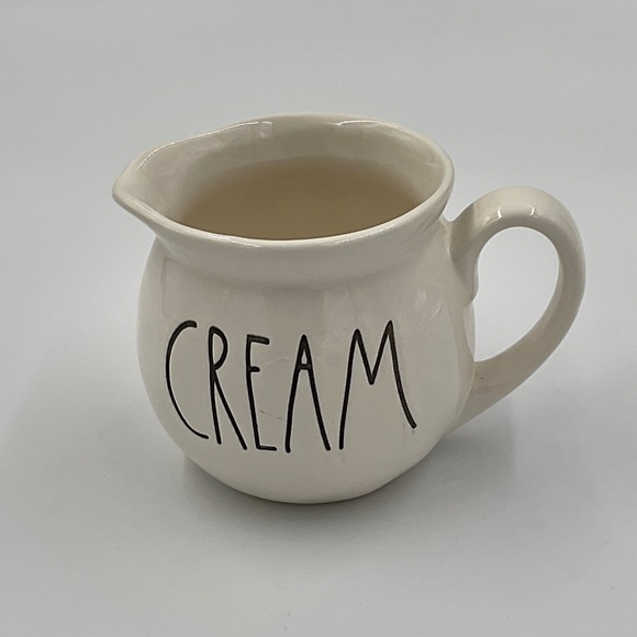 NWOT Rae Dunn by Magenta CREAM Oversized Creamer Pitcher Cup for Coffee or Tea - Picture 4 of 13